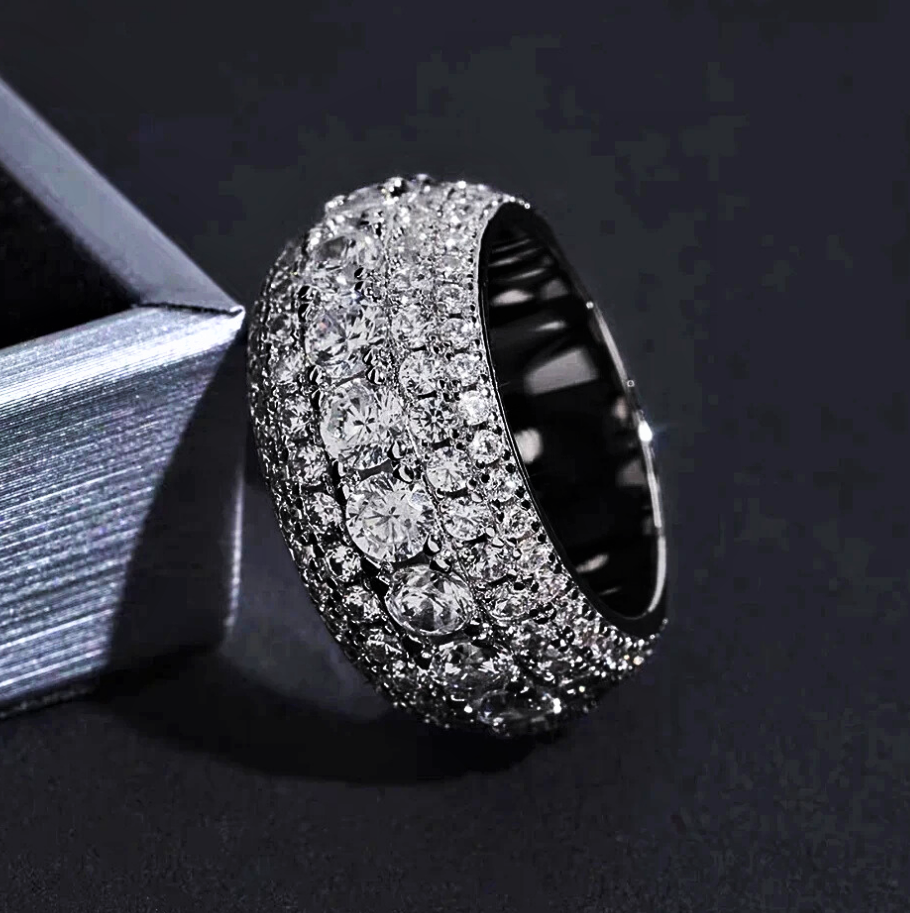 Fascione Bombato con Moissanite D Color Certificata