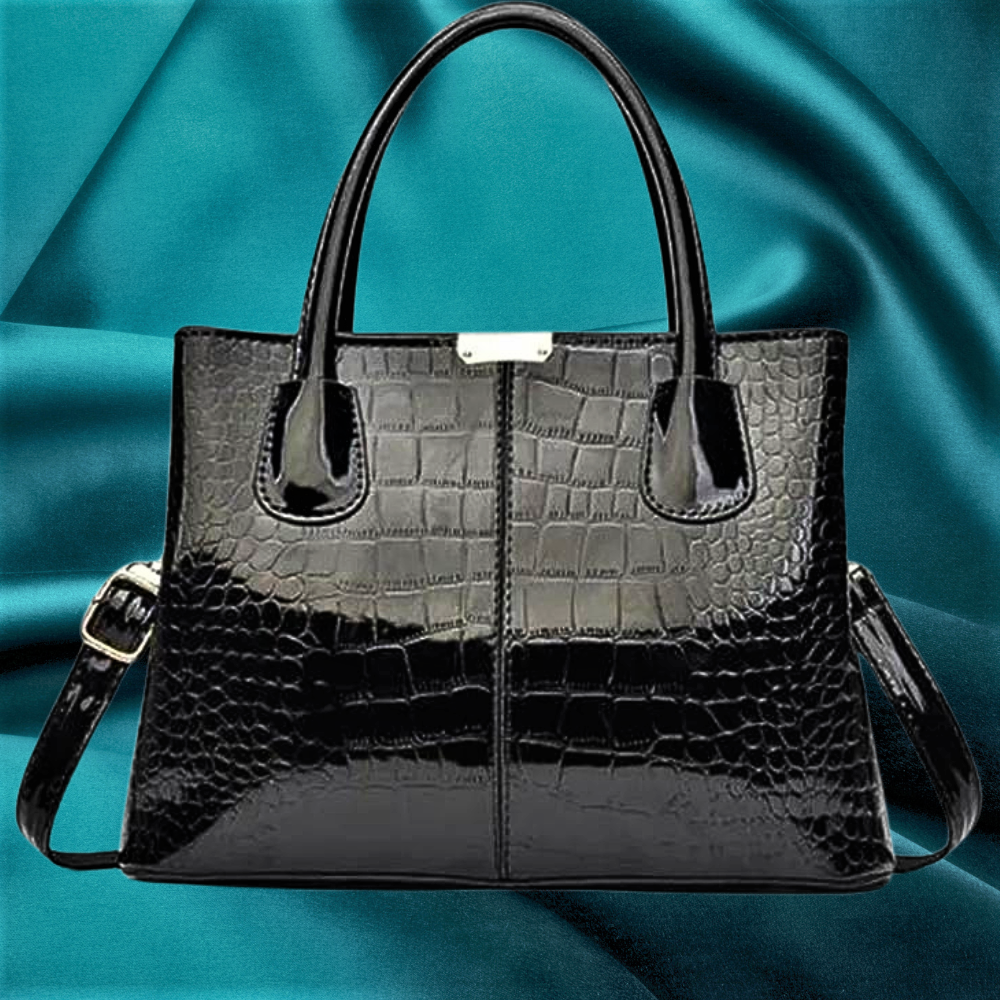 Bolso Efecto Cocodrilo Elegancia Sobria y Esencial