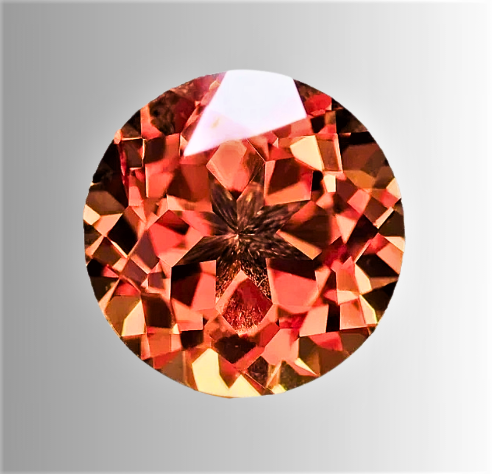 Zaffiro Arancio Lab Grown Taglio Brillante Certificato