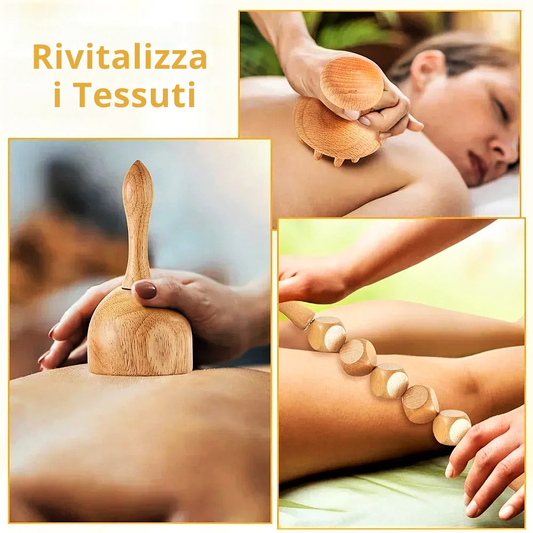 Strumenti Professionali per Massaggi in Legno Massiccio e Bamboo