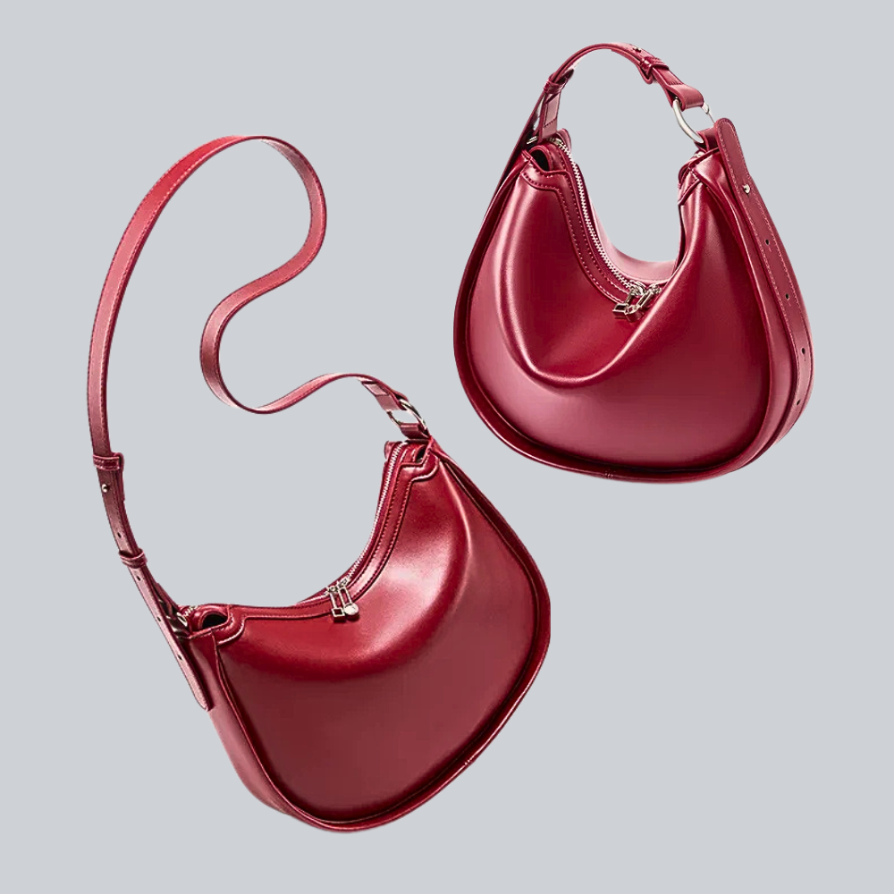 Borsa Hobo in Vera Pelle di Vitellino
