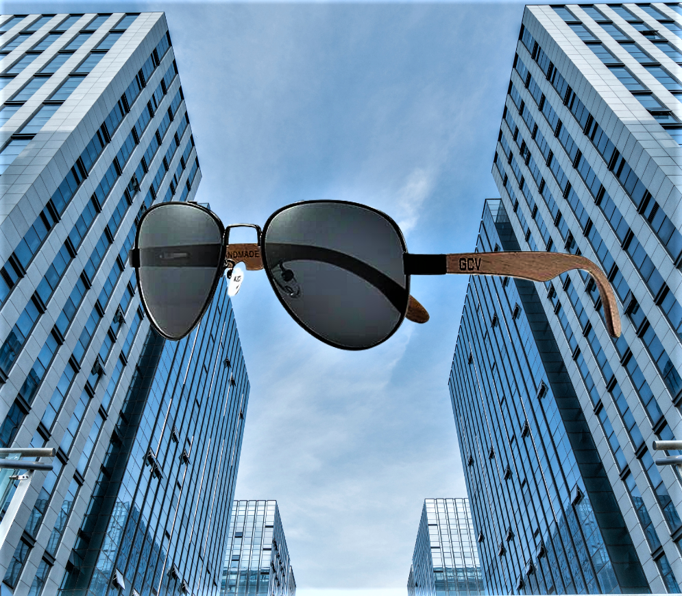 Gafas de sol de piloto de madera hechas a mano: homenaje a la naturaleza