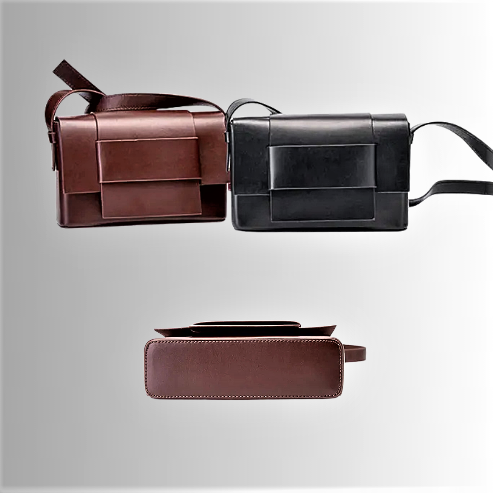 Mini Bag Rettangolare in Pelle di Vitellino