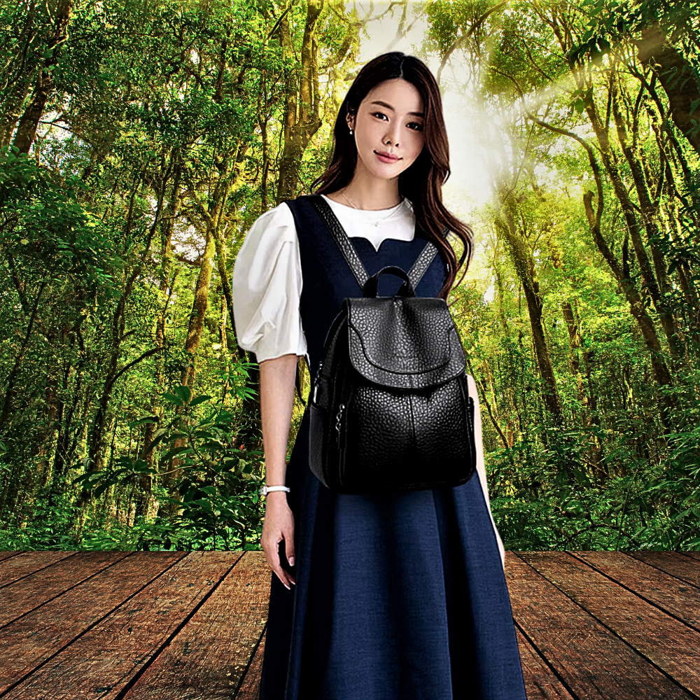Mochila de piel de becerro martillada: lujo, refinamiento y artesanía