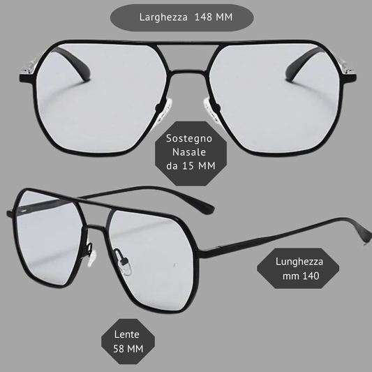 Occhiali da Sole “Pilot Shining” Fotocromatici di Lusso