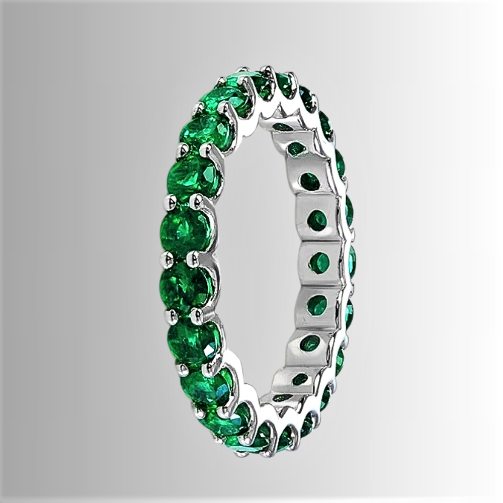 Eternity in Smeraldi Lab Grown Taglio Brillante per ct 2,2