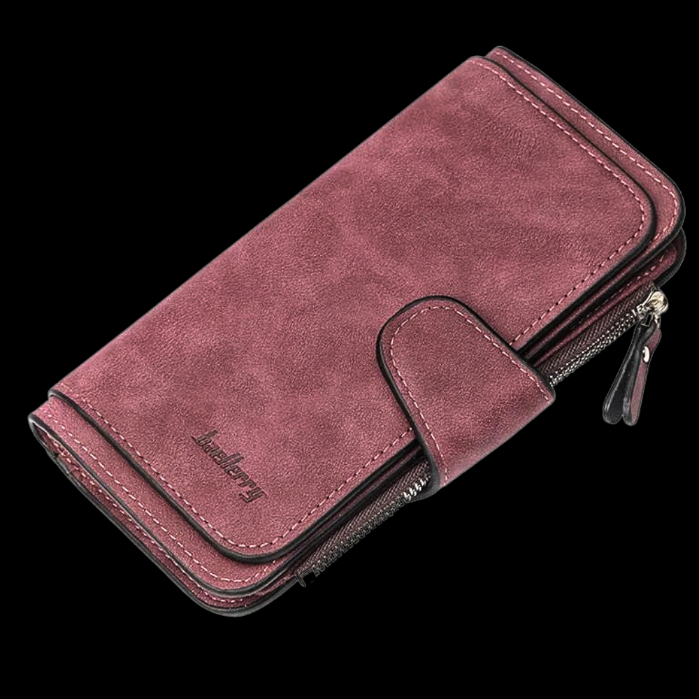 Cartera de gamuza elegante y funcional