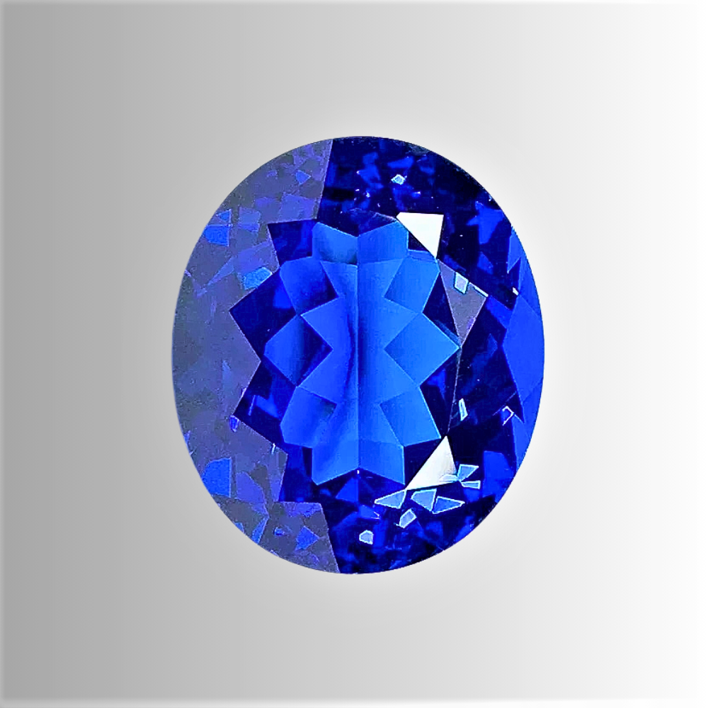 Spinello Blu Cobalto Lab Grown Taglio Ovale Certificato