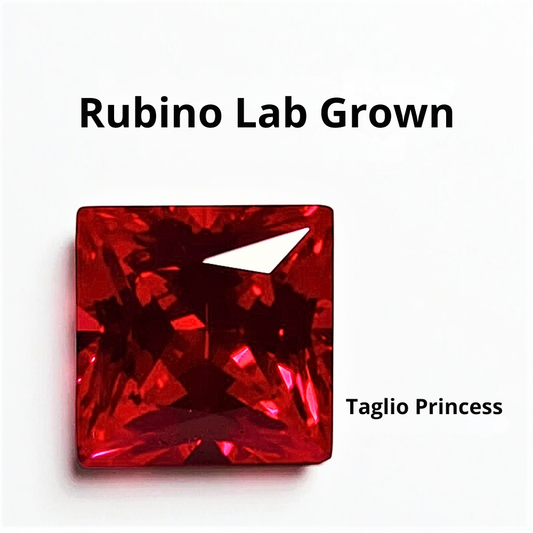 Rubini Lab Grown Taglio Princess
