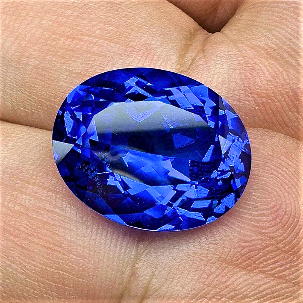 Spinello Blu Cobalto Lab Grown Taglio Ovale Certificato