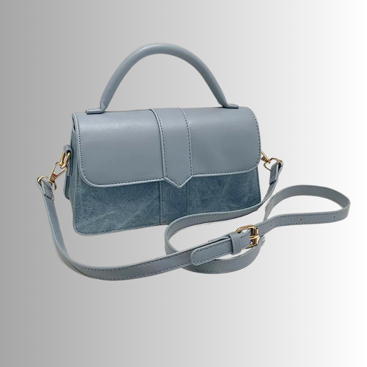 Mini Borsa a Due Tonalità in Similpelle