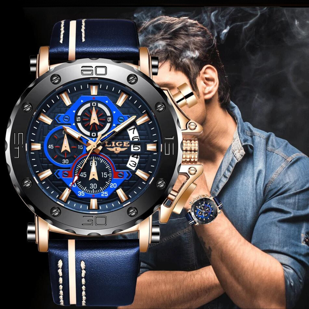Cronografo LIGE: Trionfo di Stile e Personalità per Spiriti Audaci