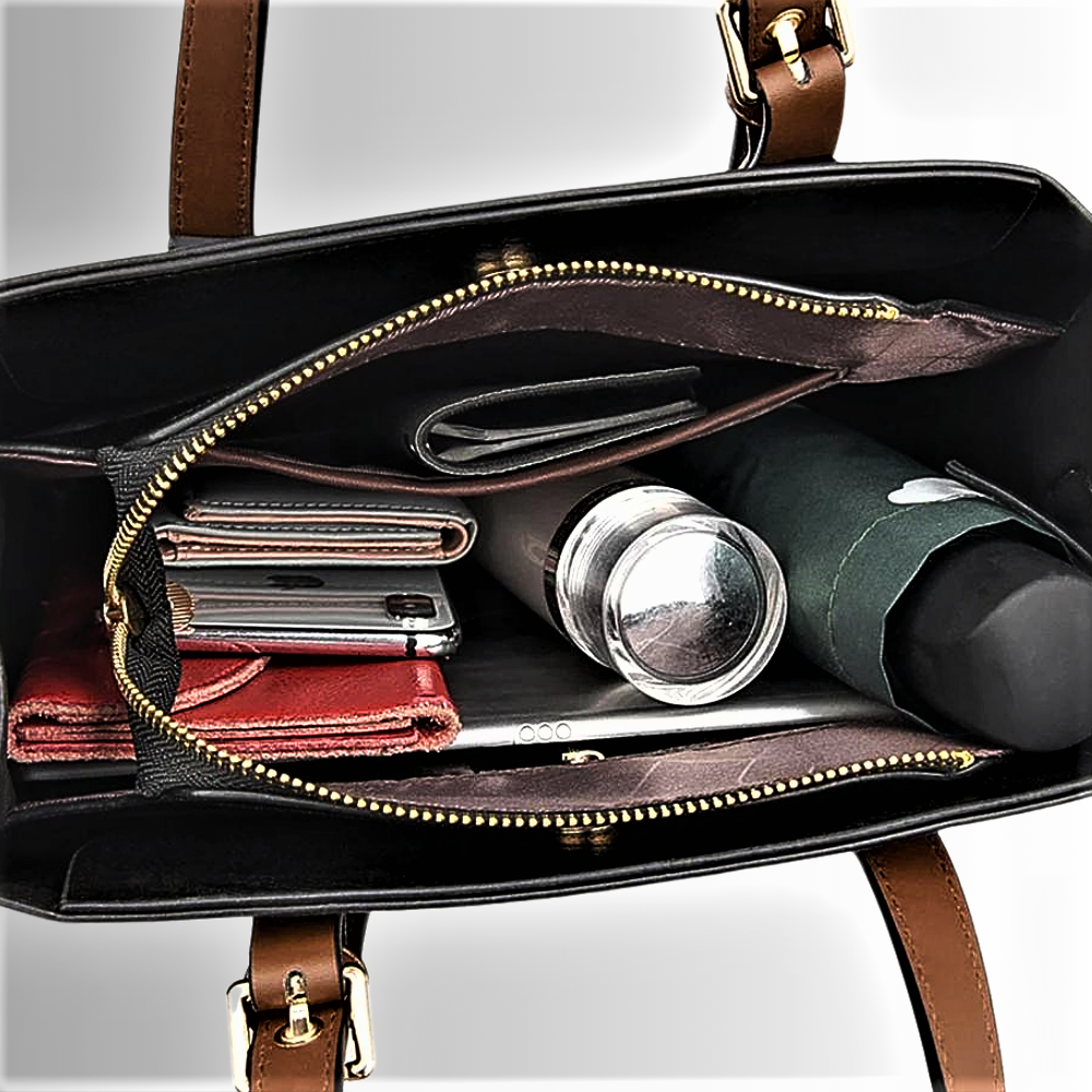 Bolso de piel de vacuno de 3 capas