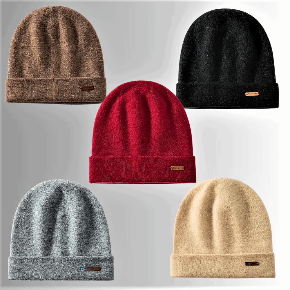 Cappello a Doppio Strato in 100% Puro Cachemire: Calore ed Eleganza Senza Tempo