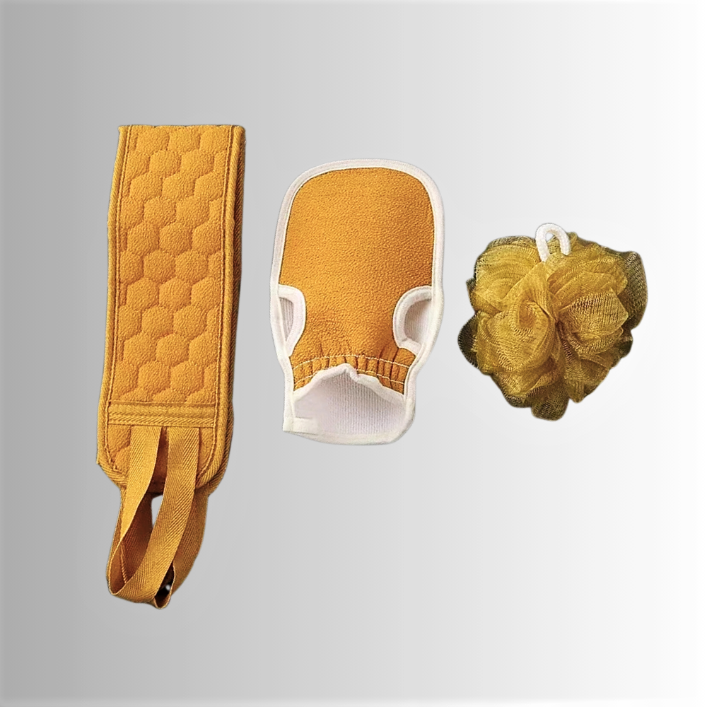 Set di 3 Spugne da Bagno Esfolianti