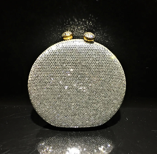 Clutch Rotonda con Cristalli