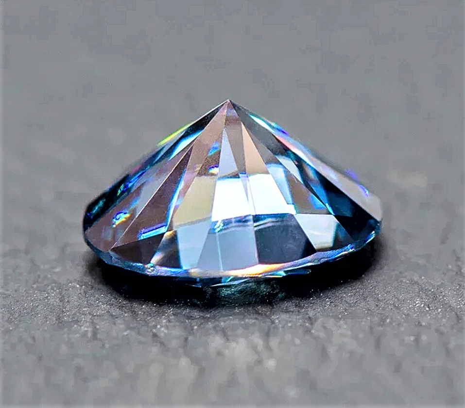 Moissanite Royal Blue Taglio Ovale Certificata