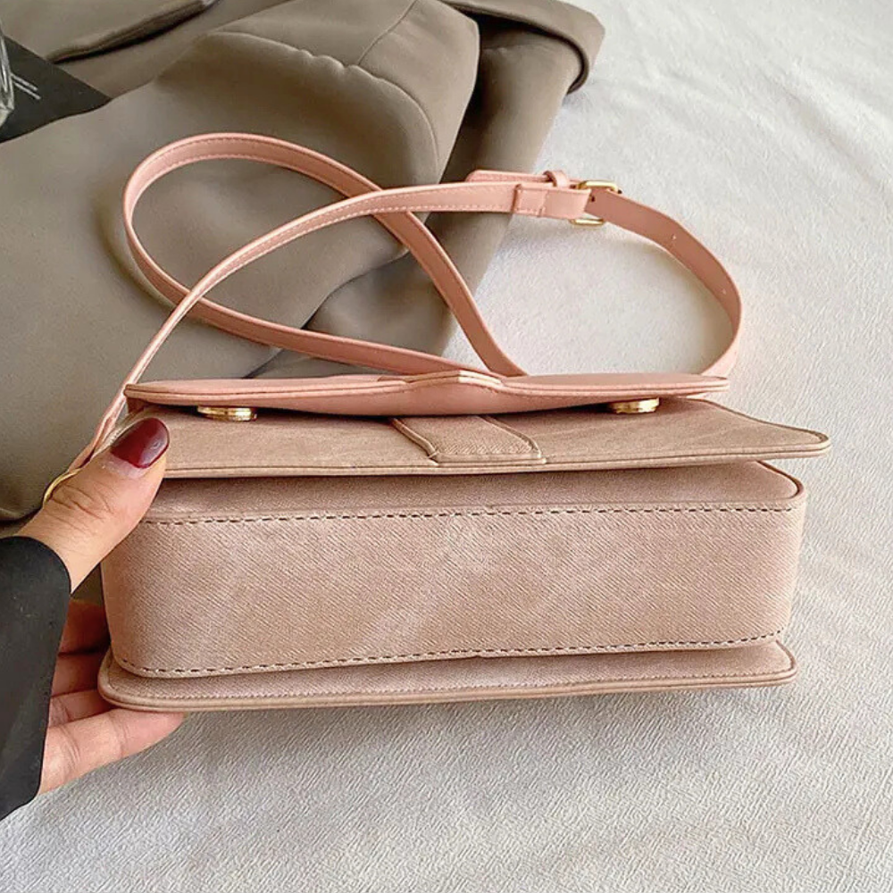 Mini Borsa a Due Tonalità in Similpelle