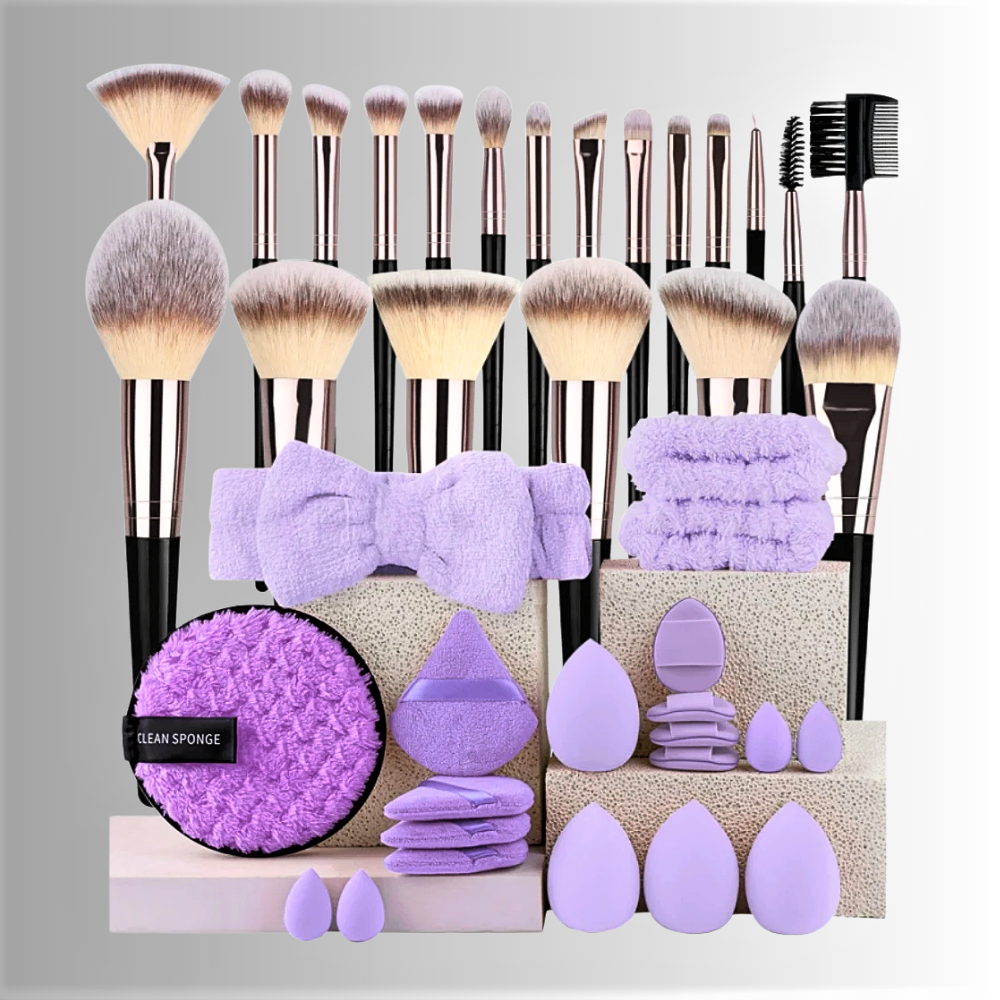 Set Professionale Completo di Pennelli per Make up con Accessori