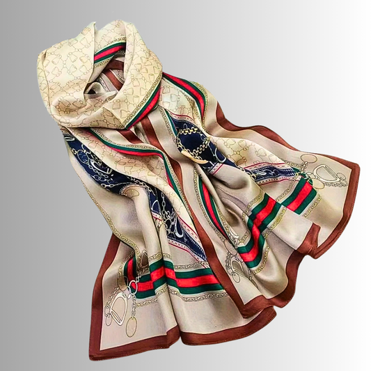 Foulard in Seta di Gelso con Stampa Equestre