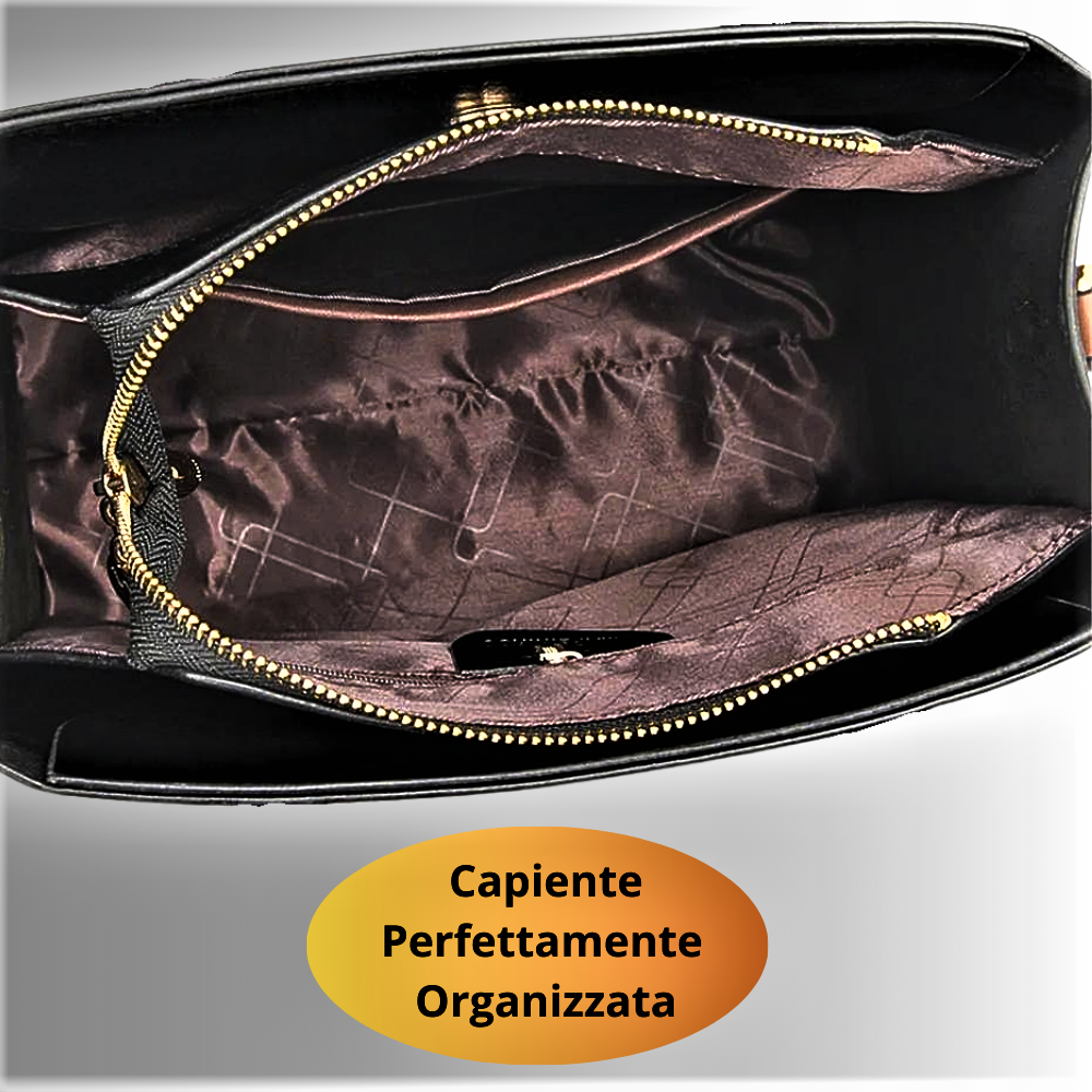 Bolso de piel de vacuno de 3 capas