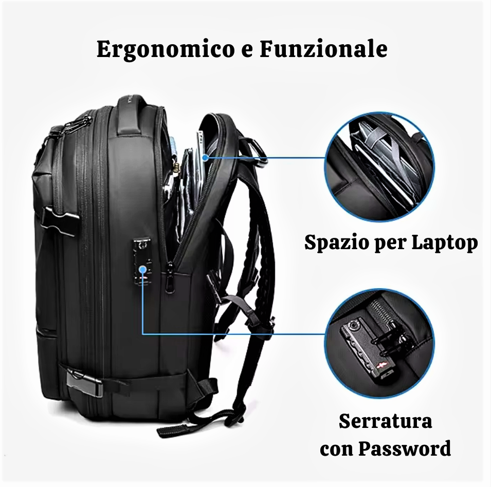 Mochila expandible con bomba de vacío 3 en 1: la innovación revoluciona tus viajes