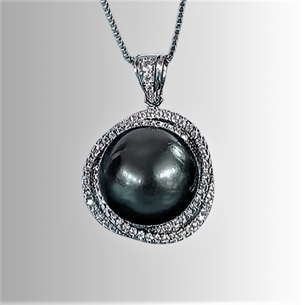 Parure "Mar Negro" - Elegancia y encanto de las perlas de Tahití