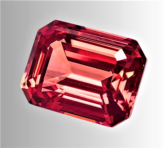 Zaffiro Sunset Lab Grown Taglio Smeraldo