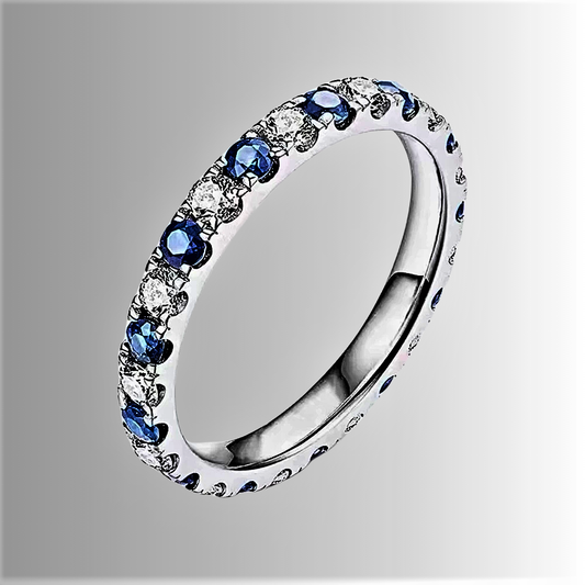 Mini Collezione Eternity con Moissaniti Taglio Brillante D Color e Colorate