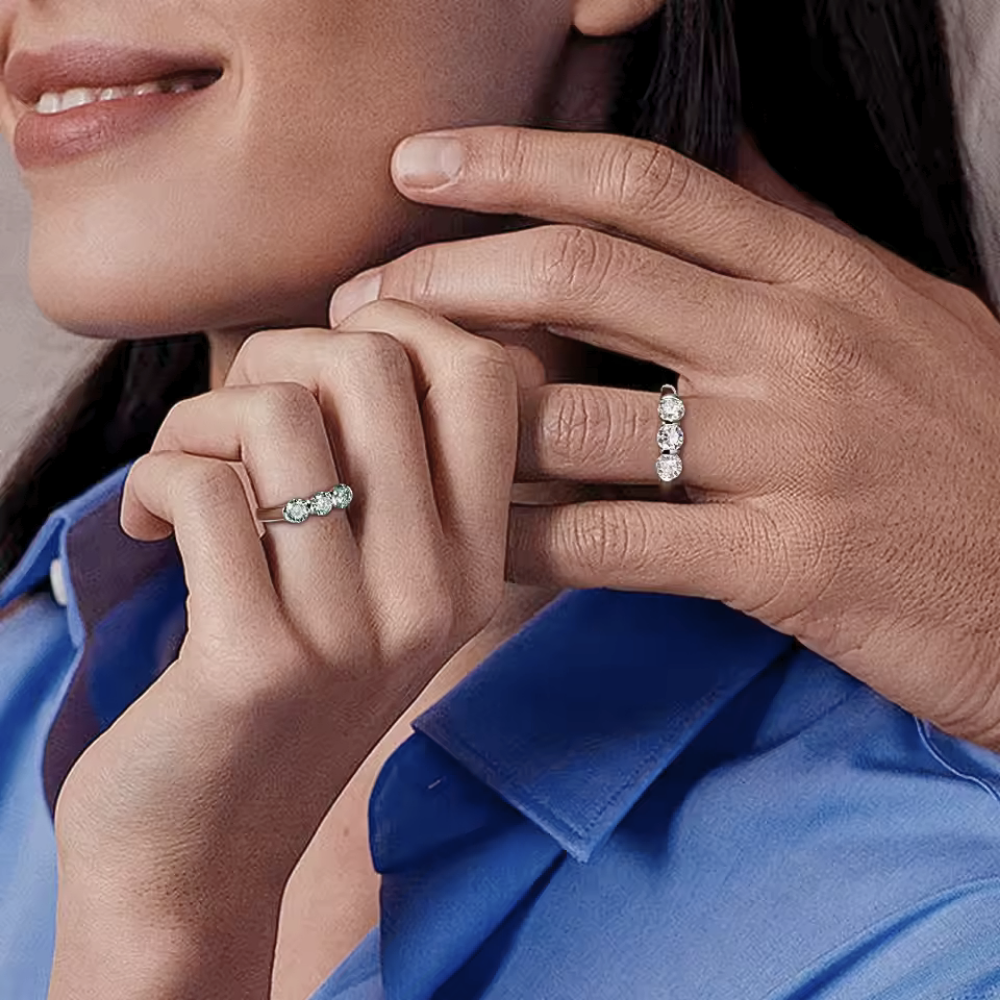Trilogy in Moissanite per ct 1,5