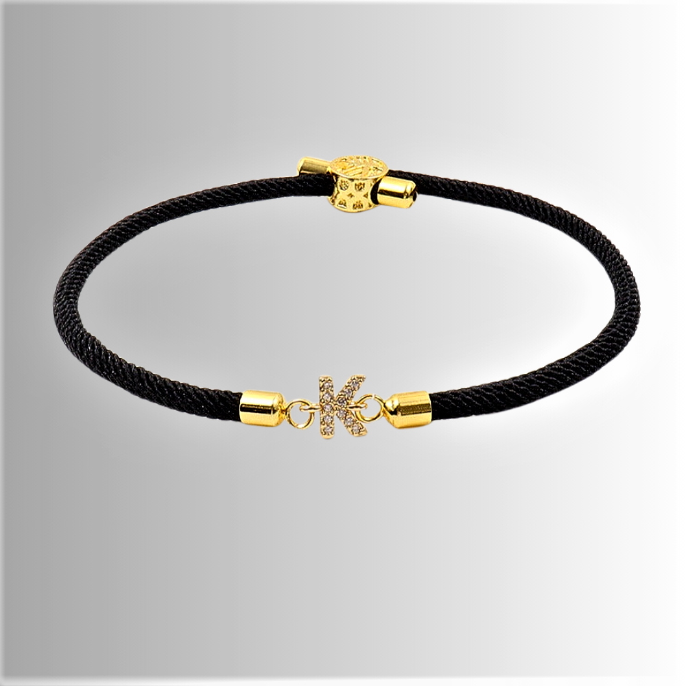 Fabric Bracelet with Initial - Touch of Everyday Color