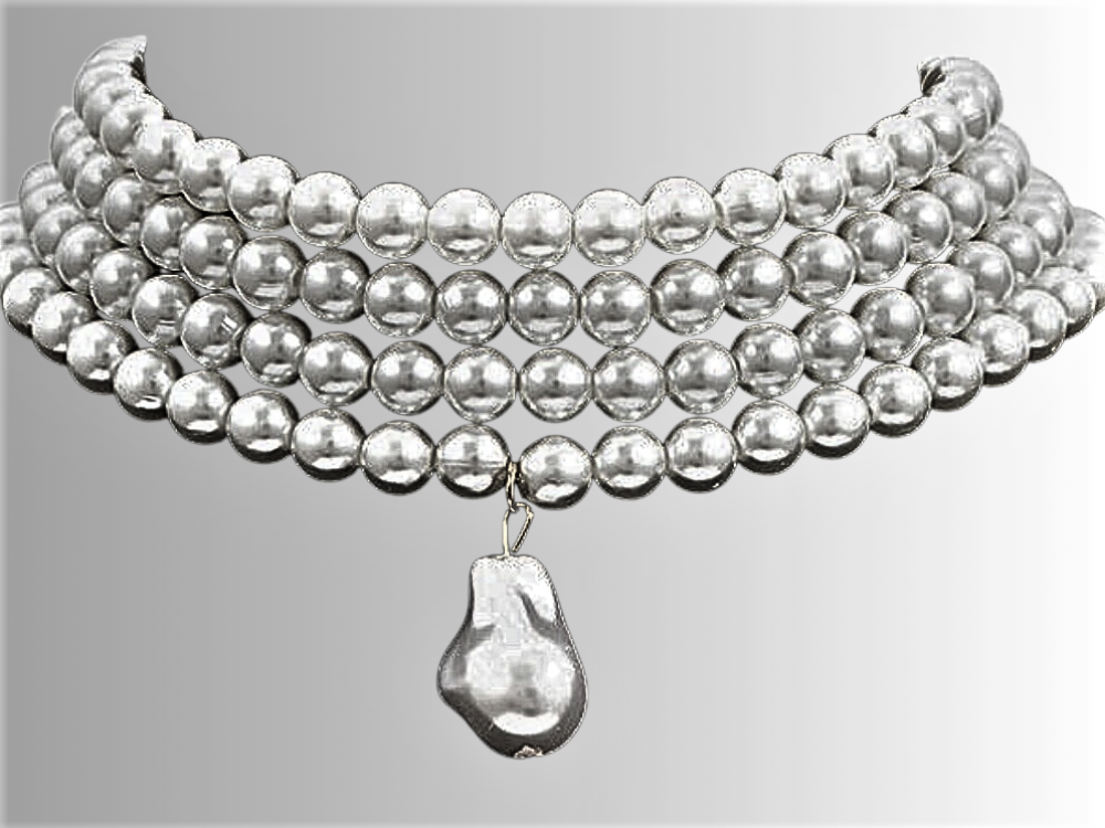 Collar con Perlas Naturales y Colgante de Perla Scaramazza