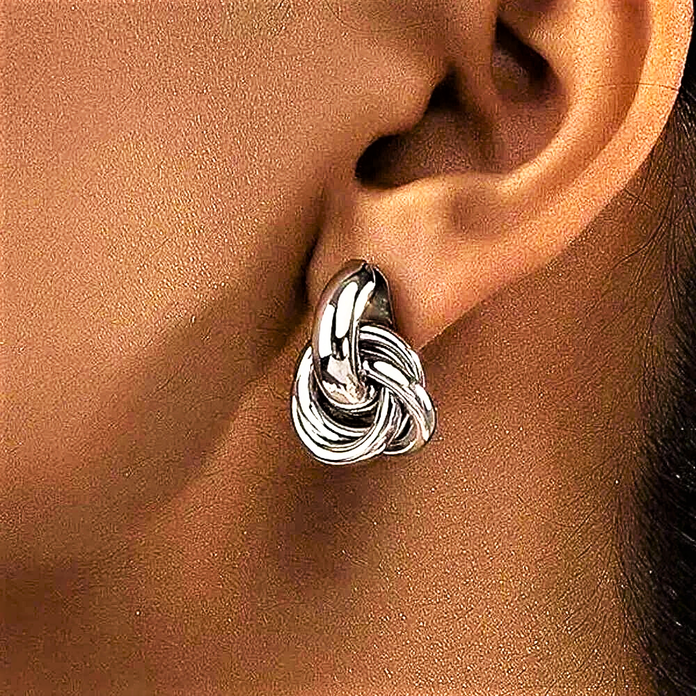Dos pares de pendientes "Love Knot" Doble Esplendor