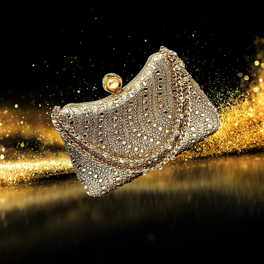 Borsetta da Sera "Dual Glam" con Cristalli e Strass