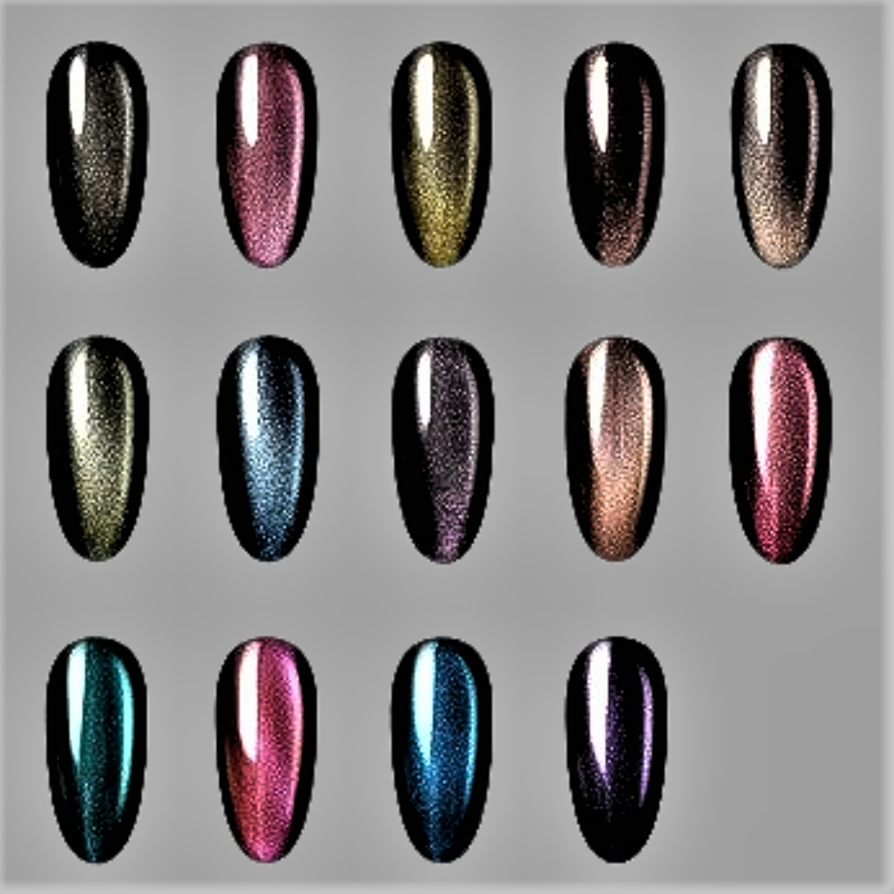 Purpurina para manicura profesional Brillo y color iridiscente
