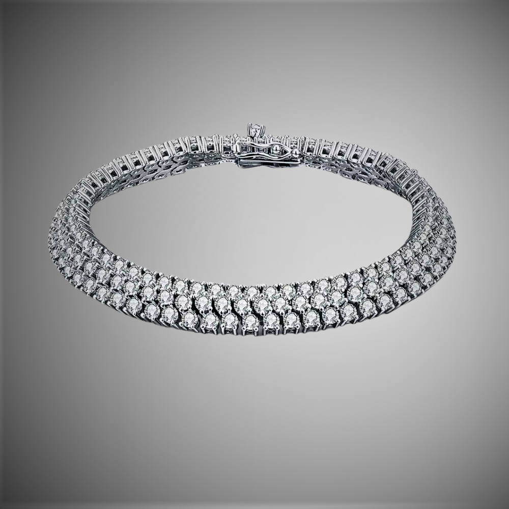 Bracciale con Pavè di Moissaniti Certificate: Un Capolavoro di Lusso ed Eleganza