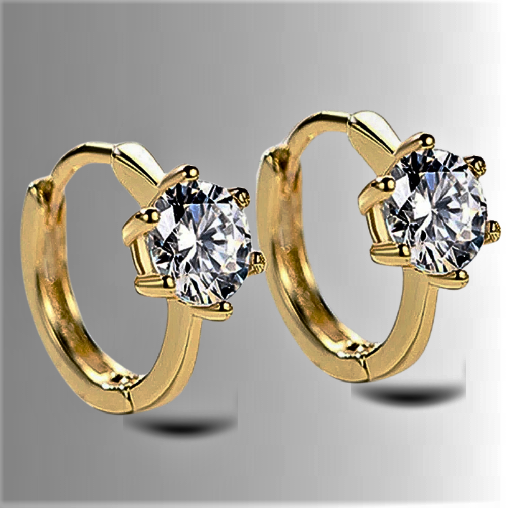 Orecchini a Solitario con Moissanite D Color per totale ct 2.00