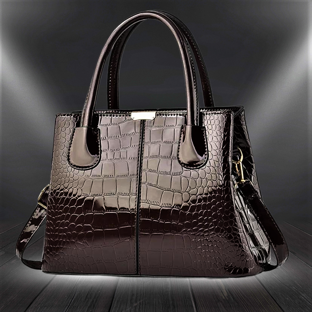 Bolso Efecto Cocodrilo Elegancia Sobria y Esencial