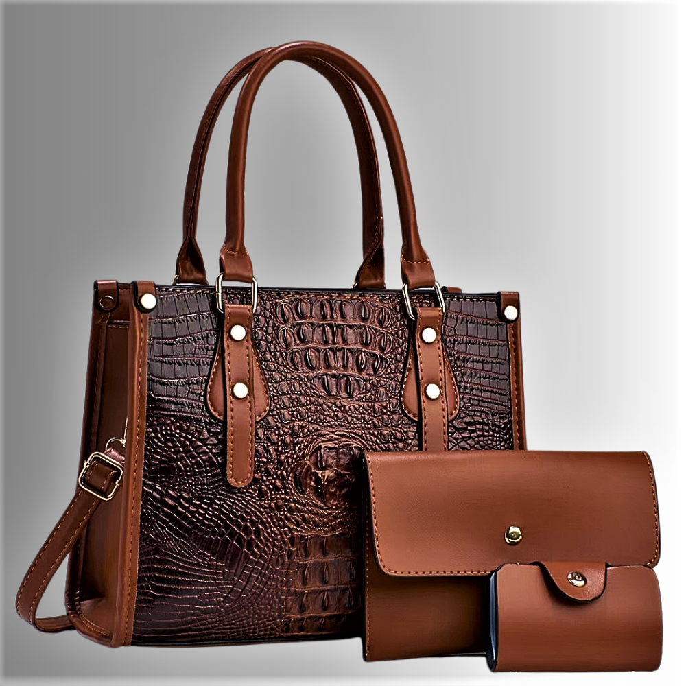 Conjunto de bolso, clutch y cartera Refinamiento atemporal