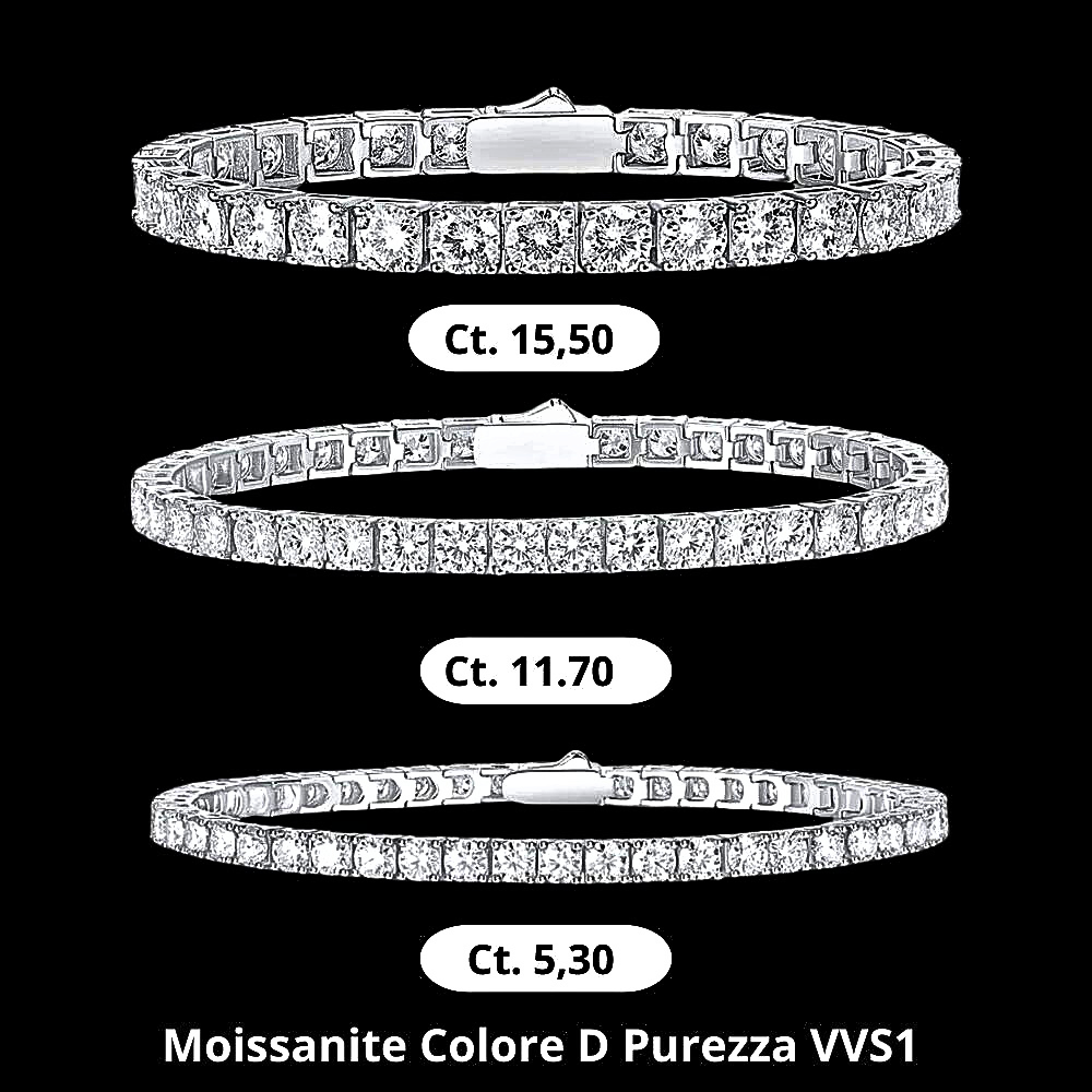 Pulseras de tenis de moissanita: lujo de luminosidad infinita