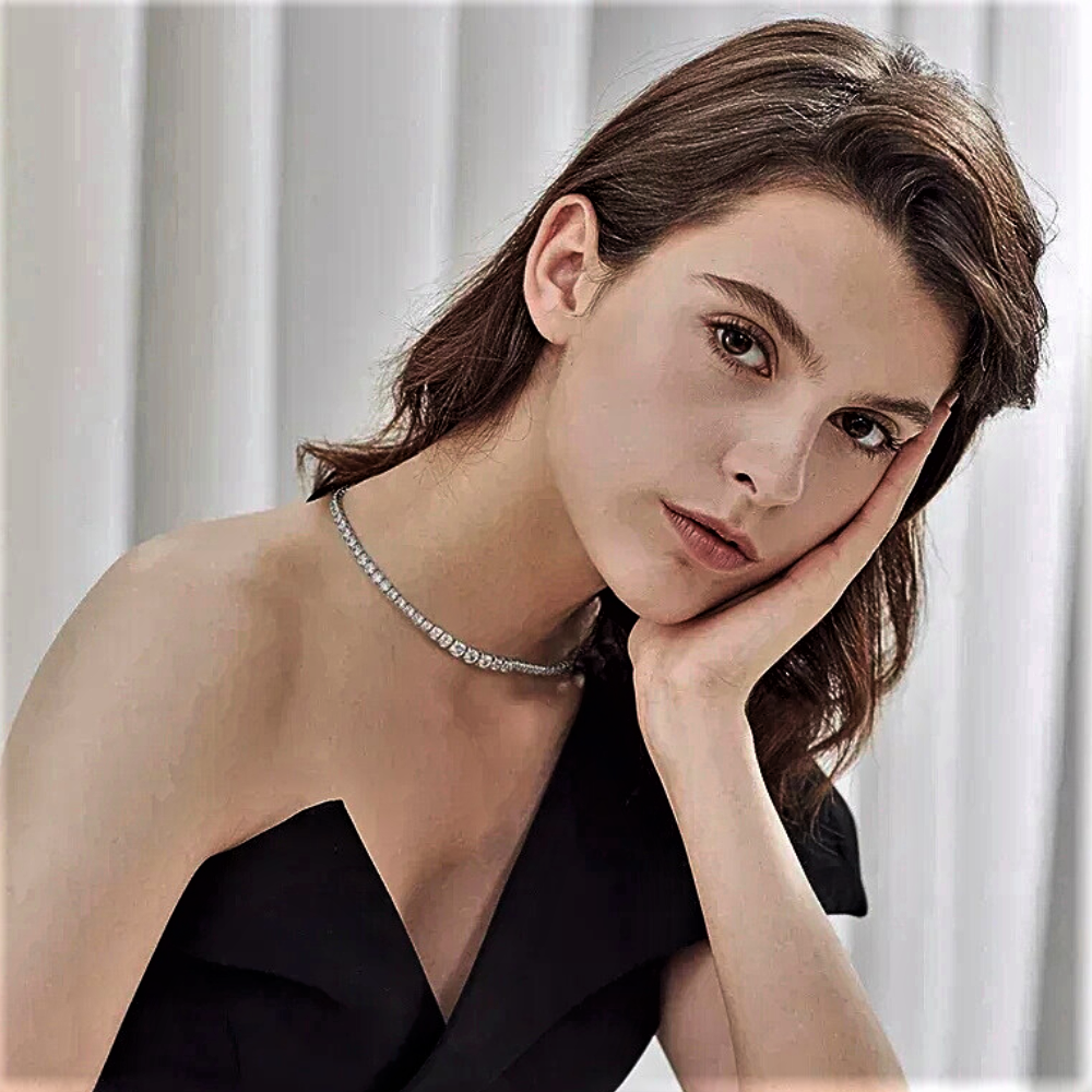 Collana Tennis a Scalare con Moissanite D Color: Fascino Discreto, Lusso Inconfondibile