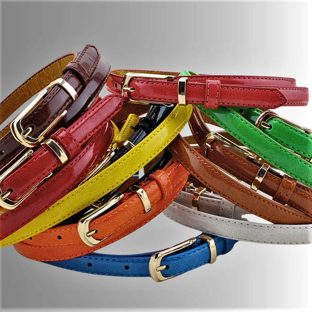 Cinturón Micro Patentado Un Toque de Color para Tus Conjuntos Casuales