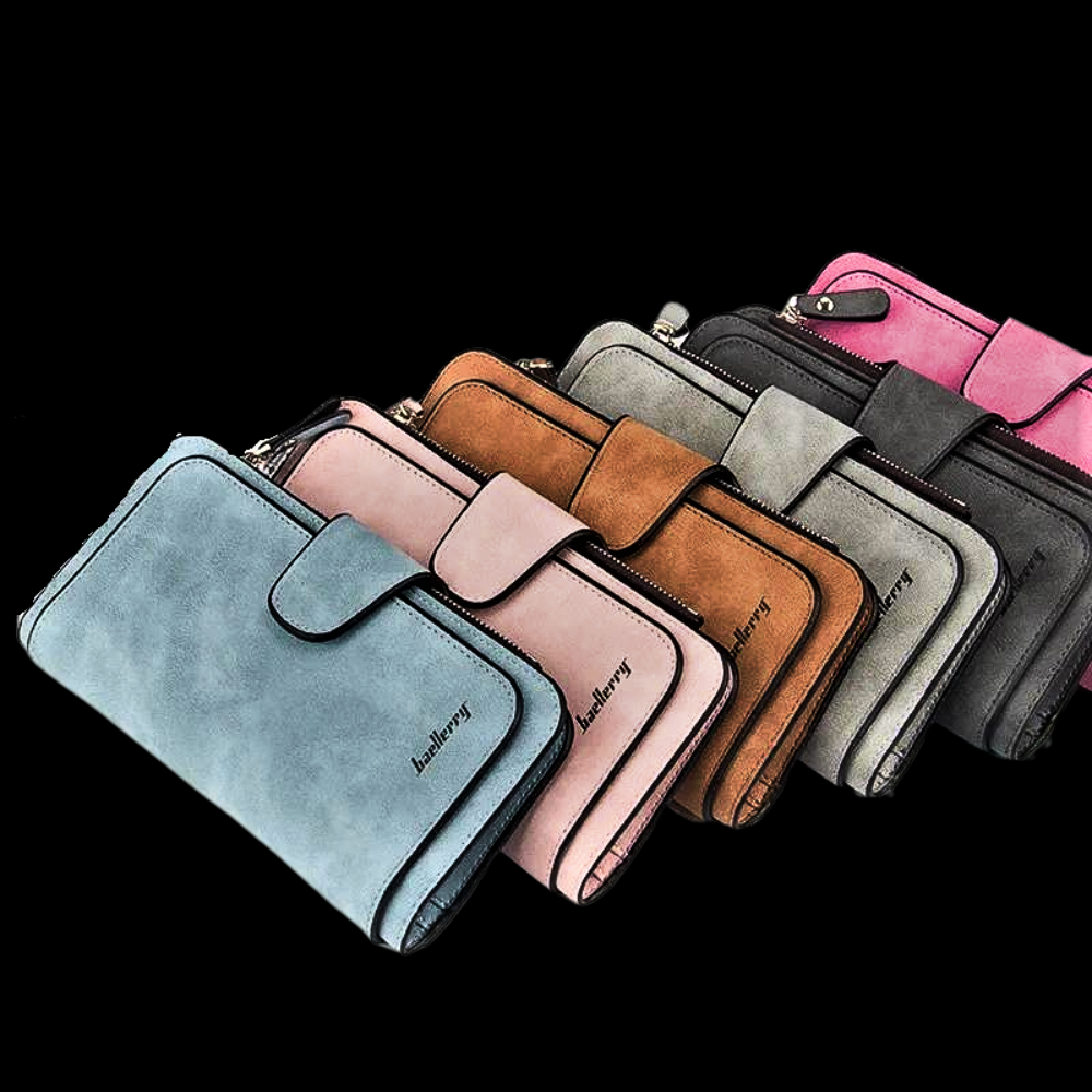 Cartera de gamuza elegante y funcional