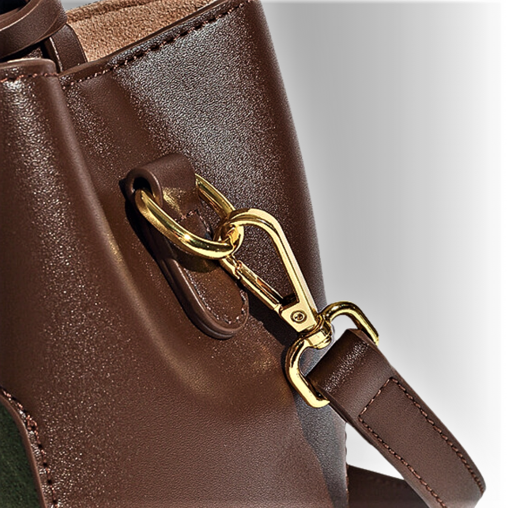 Bolso elegante de dos tonos, estilo y capacidad en un solo accesorio