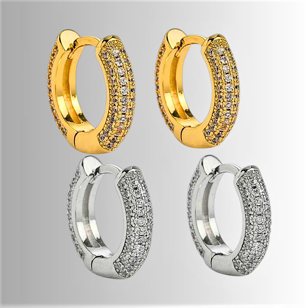 Los pendientes de aro "Pure Light" iluminan tu rostro