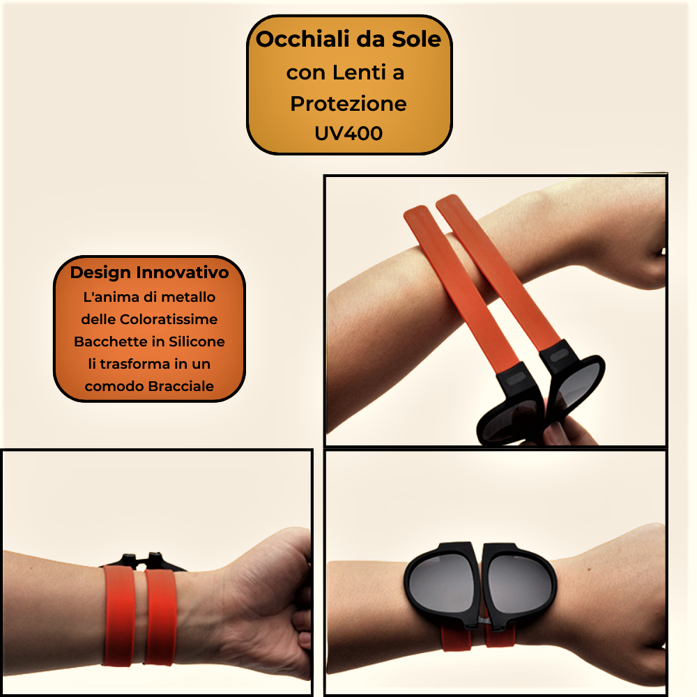 Gafas de sol polarizadas y plegables en la muñeca
