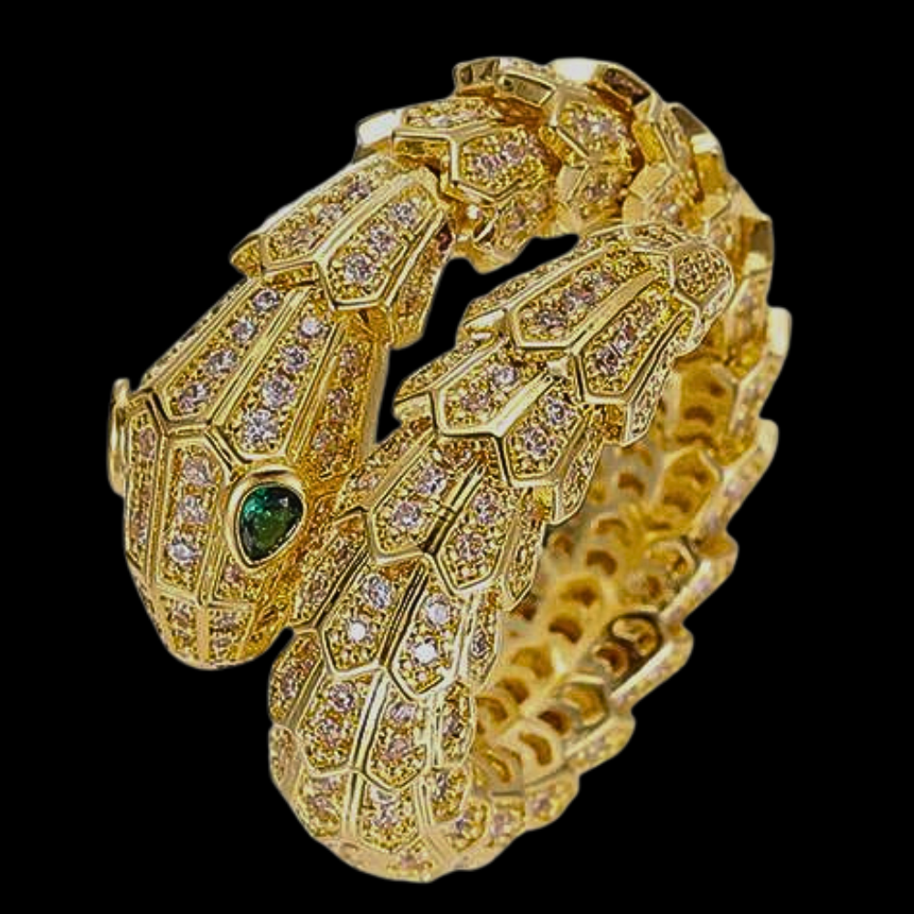 Conjunto de pulsera y anillo "Serpiente" Oda a la maestría orfebre italiana