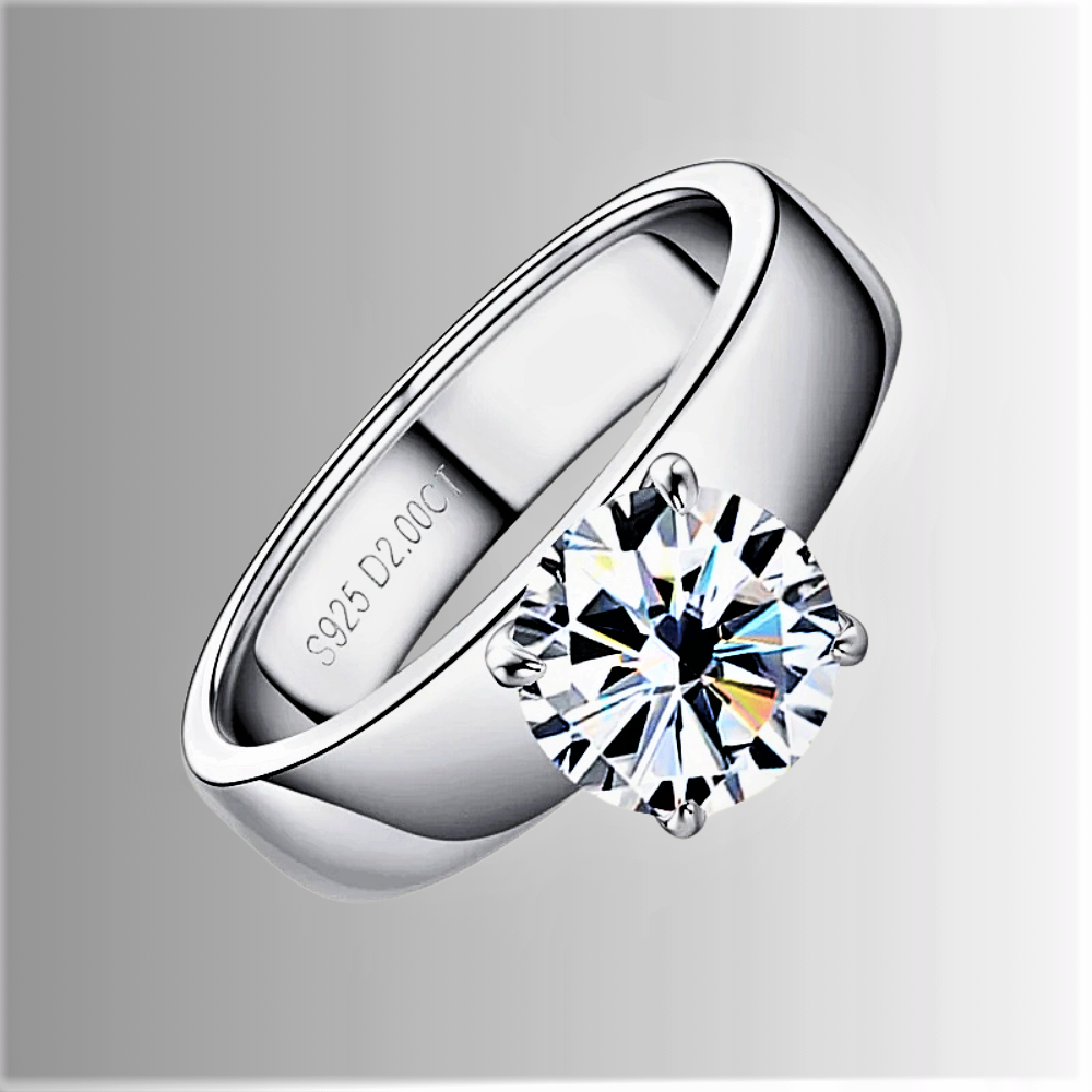 Solitario con Moissanite D Color VVS1 da ct 2,00