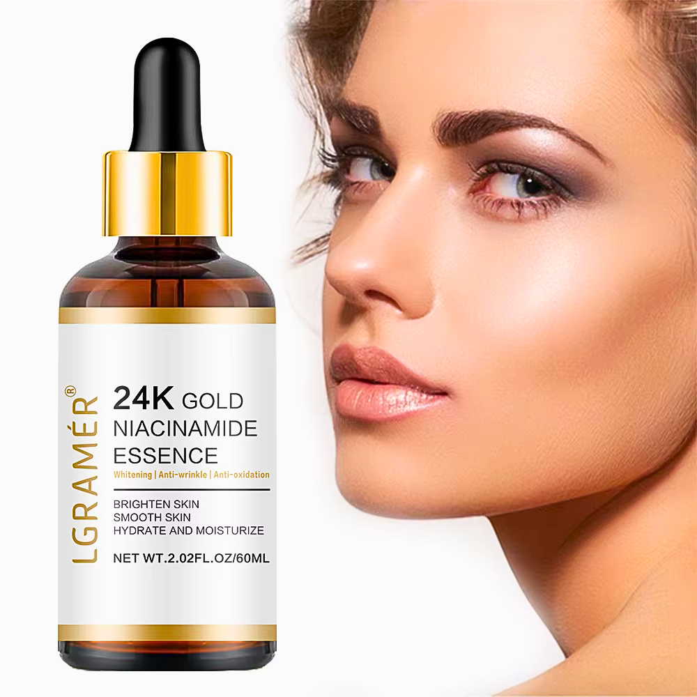 Siero Viso 24K Gold con Nicotinamide e Acido Ialuronico Azione Illuminante e Anti-age