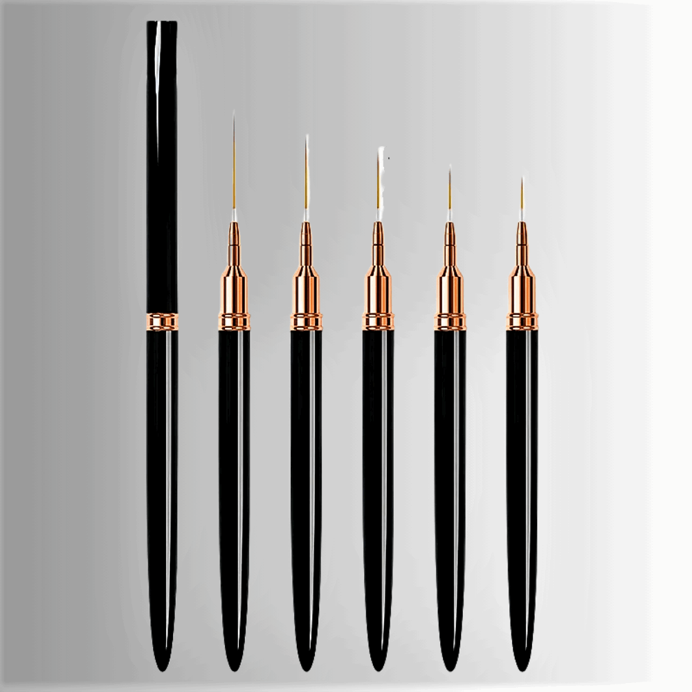 Set Professionale 5 Pennelli per Nail Art e Make-Up: Precisione e Creatività a Portata di Mano